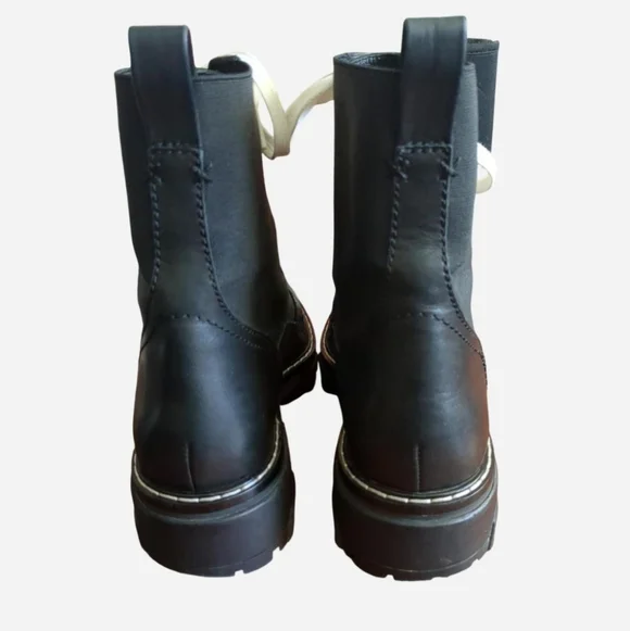 rag & bone Shiloh Leather Combat Boots – Black – Size 38 - Picture 9 of 11